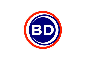 Initial Monogram Letter B D Logo Design Vector Template. B D Letter Logo Design
