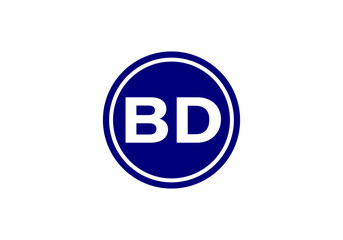 Initial Monogram Letter B D Logo Design Vector Template. B D Letter Logo Design