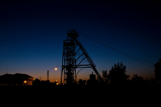 Mining Equipment at dusk in Cobar township