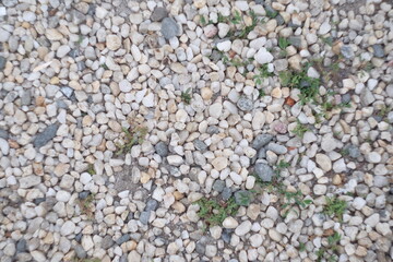 Sea pebbles. Small stones gravel texture background.Pile of pebbles, thailand.