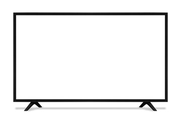 blank screen uhd smart tv monitor isolated on white