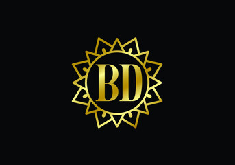 Initial Monogram Letter B D Logo Design Vector Template. B D Letter Logo Design