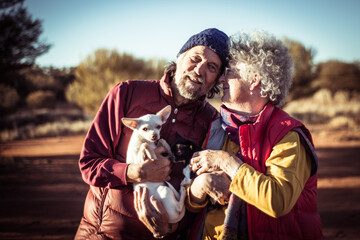 Happy elderly couple in the Northern Territory