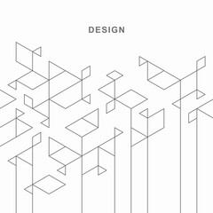 Abstract geometric technological background. Vector creative design.