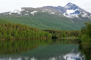 silent river and mountain landscape