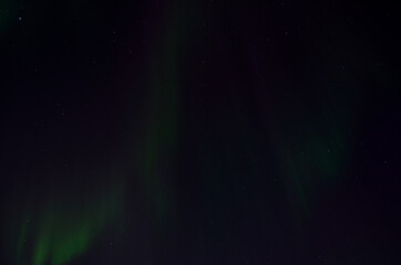 aurora borealis on autumn night sky