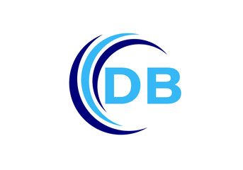 Initial Monogram Letter D B Logo Design Vector Template. D B Letter Logo Design