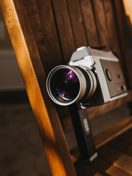 Vintage 8mm Camera bathed in Morning Light