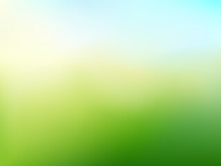 Nature blurred gradient background.  Abstract green and blue color design. Vector illustration. Ecology concept for your graphic design, banner, spring poster