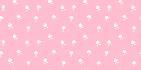 Seamless peaches fruit vector pattern. Hand drawn pink fruit art for wallpaper textile fabric designs. Cute vector illustrations in cartoon style.
