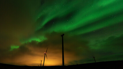 Polarlichter über Havoysund, Finnmark, Norwegen