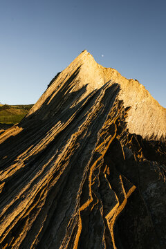 Flysch rock formation in Basque Country, Spain
