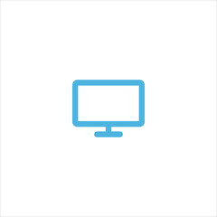 LED TV display monitor icon flat vector logo design trendy