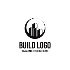 Building construction,real estate business sign, vector logo template.