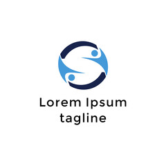 Abstract Human Update Logo Design Template