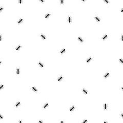 Ant seamless pattern white background vector illustration