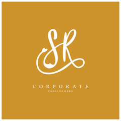 sr letter logo corporate. sr vector logo. bussines logo design