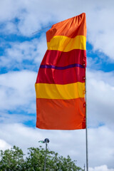 Flags at a music festival