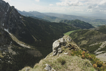 Fototapeta na wymiar mountain landscape with rocks and clouds