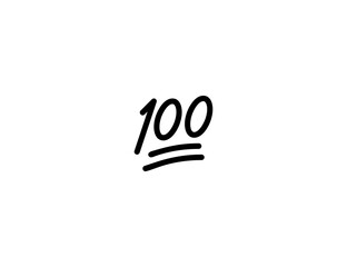 Hundred Points vector flat icon. Perfect Score Symbol. Isolated 100 Points emoji illustration symbol