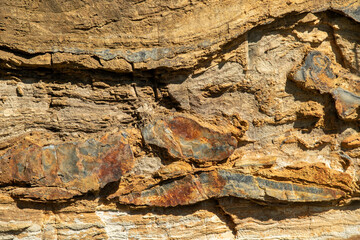 Beautiful pattern in mountain rocks
