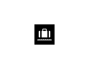 Airport Baggage Claim vector flat icon. Isolated Baggage Claim emoji illustration symbol