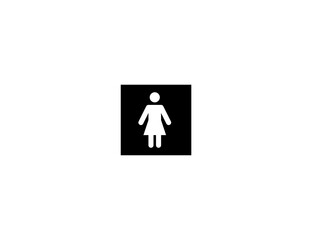 Women vector flat icon. Female, Women’s Room. Isolated Womens Toilet, Restroom emoji illustration symbol