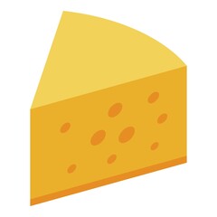 Cheese piece icon. Isometric of cheese piece vector icon for web design isolated on white background