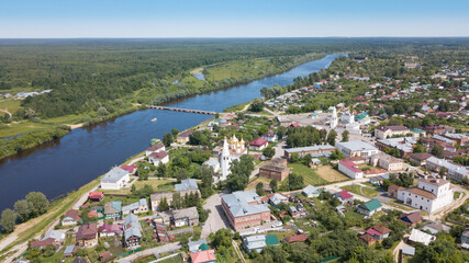 Fototapeta na wymiar View of Gorokhovets city center