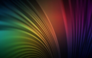 Dark Green, Red vector background with wry lines. Colorful illustration in simple style with gradient. The best colorful design for your business.