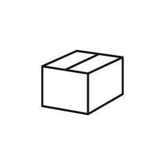 Box icon flat vector illustration