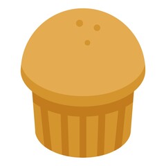 Cupcake icon. Isometric of cupcake vector icon for web design isolated on white background