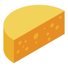 Wine cheese icon. Isometric of wine cheese vector icon for web design isolated on white background