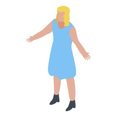 Angry woman icon. Isometric of angry woman vector icon for web design isolated on white background