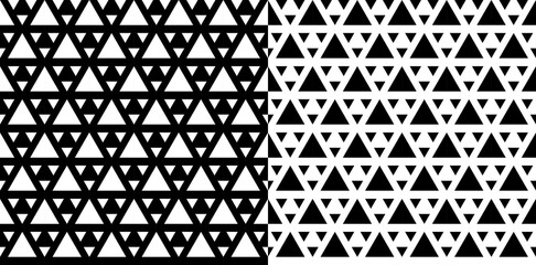 White And Black Seamless Abstract Background With Geometric Shapes Vector Illustration Pattern