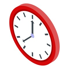 Manager wall clock icon. Isometric of manager wall clock vector icon for web design isolated on white background