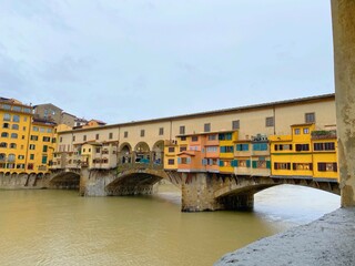 Fototapeta na wymiar ponte vecchio florence italy