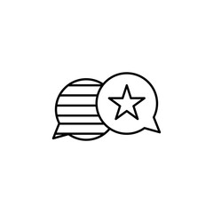 chat line icon. Signs and symbols can be used for web, logo, mobile app, UI, UX