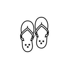 beach, shoes line icon. Signs and symbols can be used for web, logo, mobile app, UI, UX