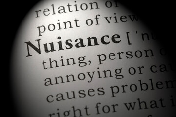 definition of nuisance - obrazy, fototapety, plakaty