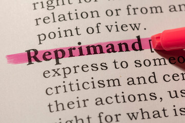 definition of reprimand