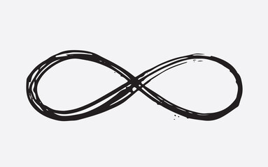 Infinity sign hand drawn illustration