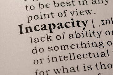 definition of Incapacity