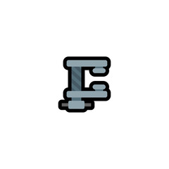 Clamp  Vector Icon. Isolated Cartoon Style Emoji, Emoticon Illustration