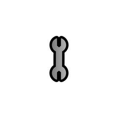 Wrench Vector Icon. Isolated Instrument Cartoon Style Emoji, Emoticon Illustration