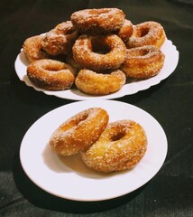 Beautiful sugary and homemade donuts