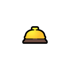 Bellhop Bell Vector Icon. Isolated Bell Cartoon Style Emoji, Emoticon Illustration
