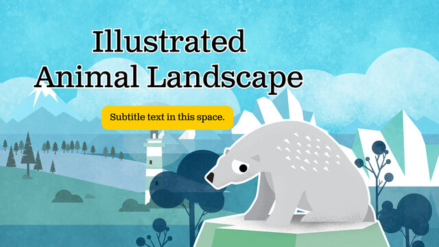 Illustrated Animal Landscape Title