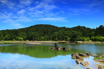 Naklejka premium 世界遺産 初夏の毛越寺