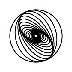 Wireframe, twisted tunnel. Abstract background swirling line. Vector illustration.